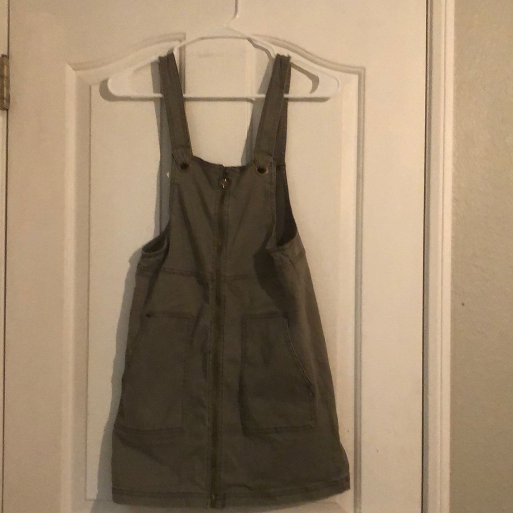 darn sage zip up tank dress